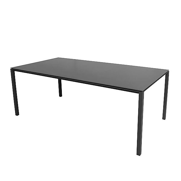 Cane-Line - Pure Gartentisch 200x100cm - schwarz/Tischplatte Keramik/Gestel günstig online kaufen