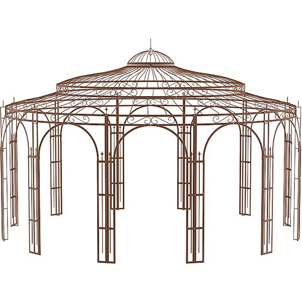 Eleo Pavillon Metall Toskana 340 cm x Ø 550 cm Unbeschichtet günstig online kaufen