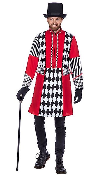 Karneval-Klamotten Kostüm Jacke Rot weiß schwarz kariert Herren große Größe günstig online kaufen