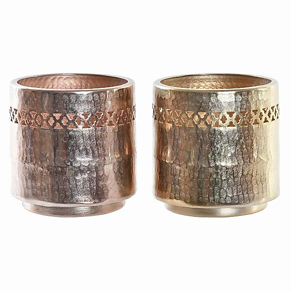 Blumentopf Dkd Home Decor Golden Kupfer Aluminium Araber (2 Stück) (17 X 17 günstig online kaufen