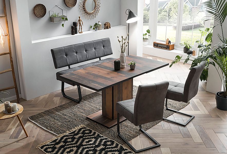 HELA Essgruppe »Luise I G (Bank, Stühle, Tisch)« Set, 4 Stk. tlg. Komfortsi günstig online kaufen