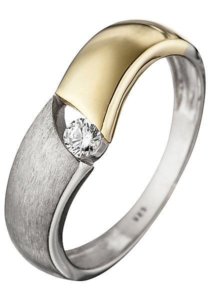 JOBO Silberring, 925 Silber bicolor vergoldet günstig online kaufen