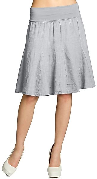 Caspar Faltenrock RO014 Damen Midi Leinenrock günstig online kaufen