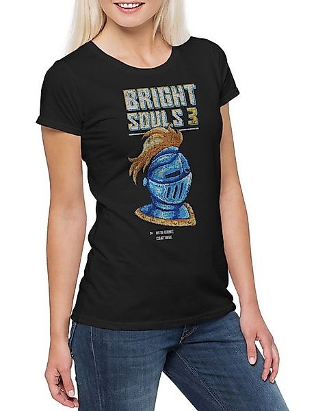 Urban Backwoods Print-Shirt Bright Souls 3 Damen T-Shirt Gamer Dark Gaming günstig online kaufen