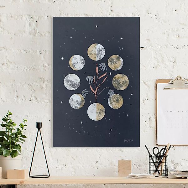 Leinwandbild Mondphasen und Margeriten günstig online kaufen