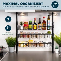 bremermann Küchenregal Teleskop-Gewürzregal, Teleskopregal mit 3 günstig online kaufen
