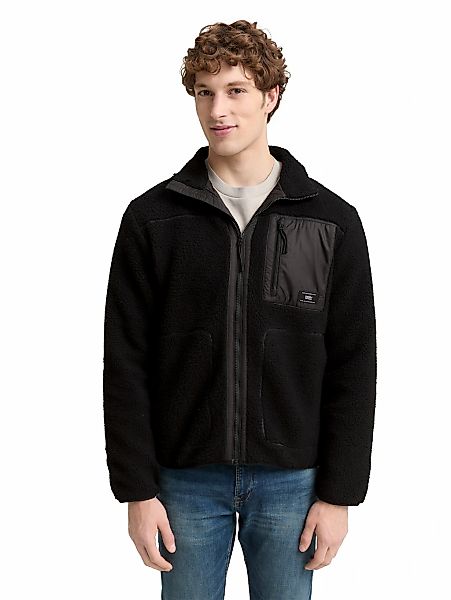 TOM TAILOR Denim Fleecejacke, mit Logo Stickerei günstig online kaufen