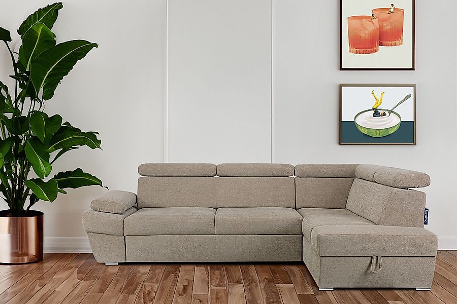 KONSIMO® Ecksofa RATLO Ecksofa, mit Bettfunktion günstig online kaufen