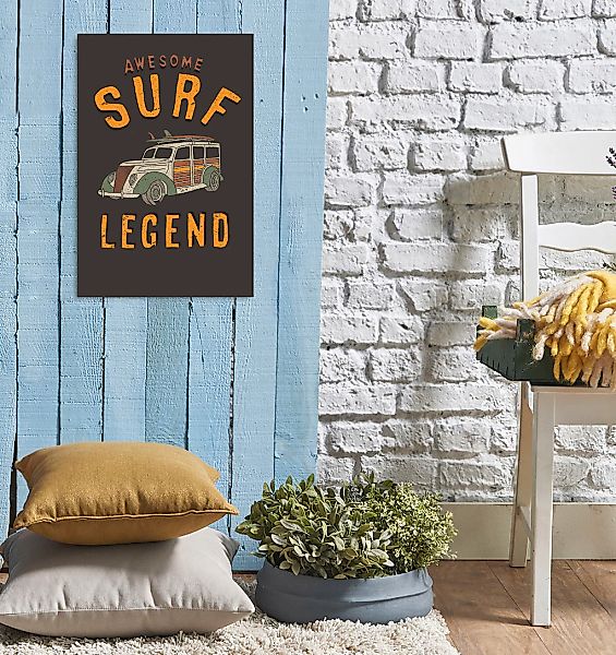 queence Metallbild "Surf Legend", (1 St.), Stahlschilder günstig online kaufen