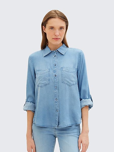 TOM TAILOR Langarmbluse Bluse mit TENCEL™ günstig online kaufen