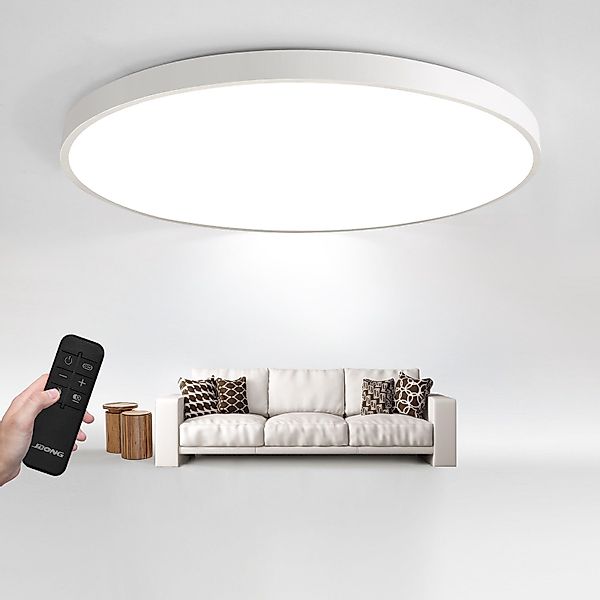 JDONG LED Deckenleuchte Flach Rund Weiß günstig online kaufen