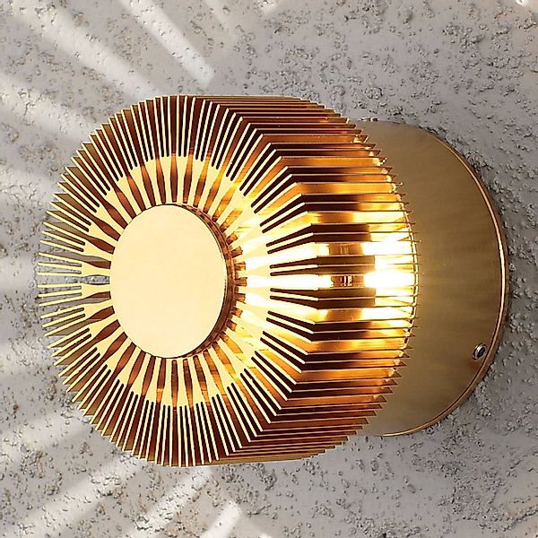 LED-Außenwandlampe Monza Strahlen rund bronze 9cm günstig online kaufen