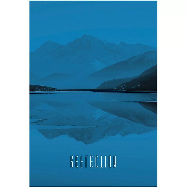 Komar Poster »Word Lake In Motion Blue«, Natur, (1 St.) günstig online kaufen
