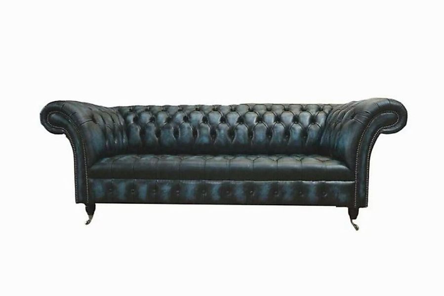 JVmoebel Sofa Klassischer Schwarzer Dreisitzer Polster Chesterfield Couch, günstig online kaufen