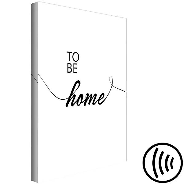 Wandbild Englischer Text To be home - minimalistisch auf weißem Hintergrund günstig online kaufen