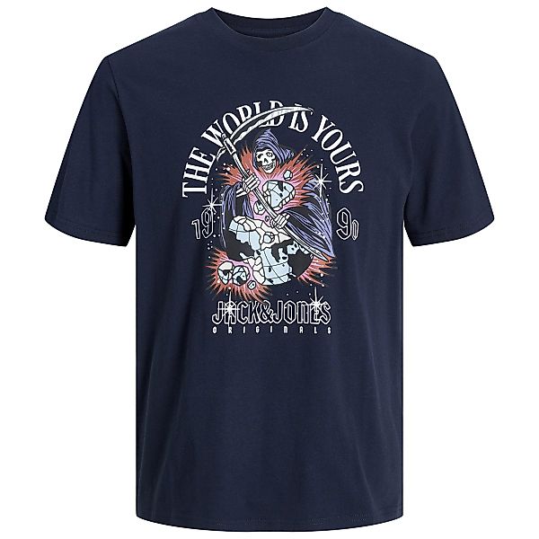 Jack&Jones T-Shirt mit Skull-Print Farbe marine Größe: 3XL günstig online kaufen