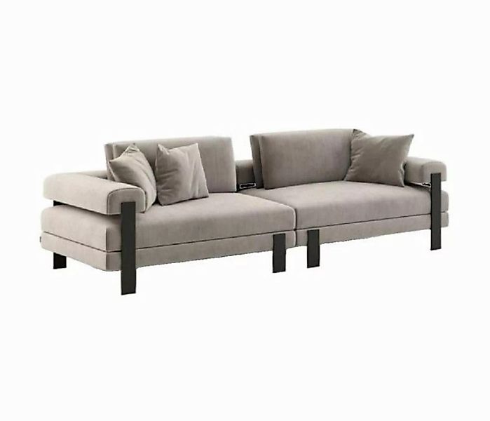 JVmoebel 2-Sitzer Wohnzimmer Sofa 2 Sitzer Luxus Designer Grau Polstersofas günstig online kaufen