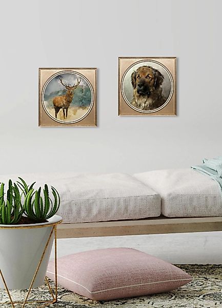 queence Acrylglasbild »Hirsch«, Kunst-Gemälde-Tiere-Hirsch-Hirsche-Hirschbi günstig online kaufen