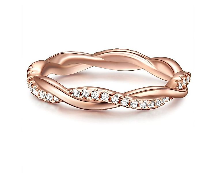 Trilani Silberring roségold, mit Zirkonia günstig online kaufen