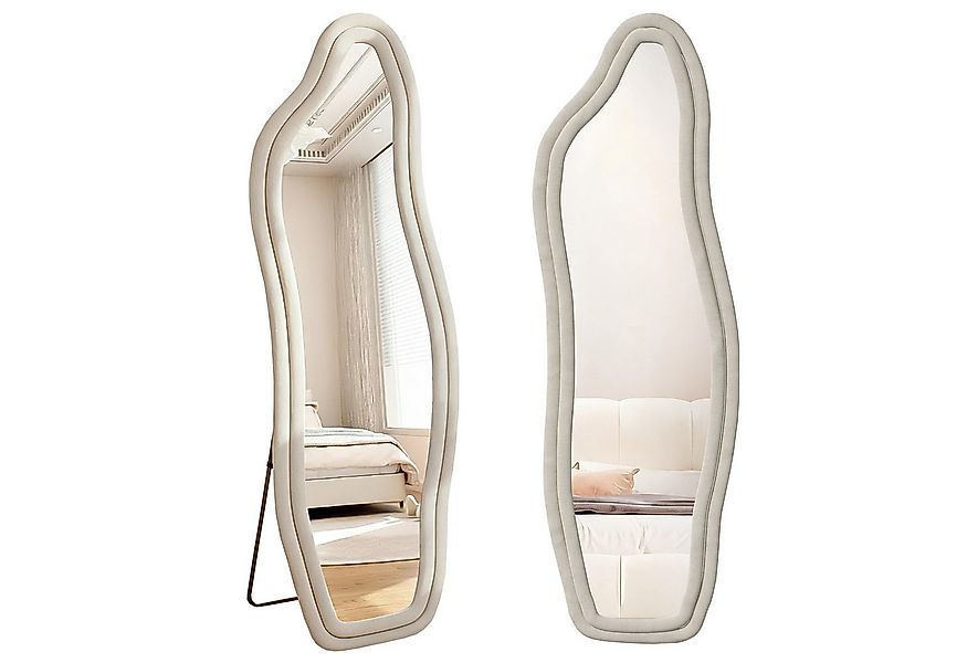 FUROKOY Ganzkörperspiegel Standspiegel mit Kristall-Samt Rahmen und verstar günstig online kaufen