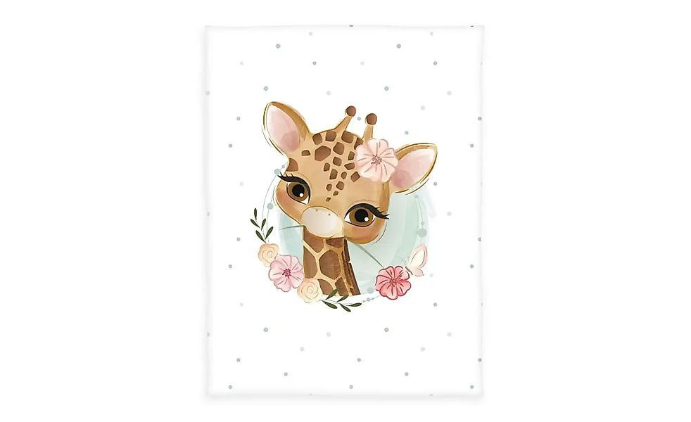 Herding Kuscheldecke  Giraffe ¦ mehrfarbig ¦ Synthetik ¦ Maße (cm): B: 75 H günstig online kaufen