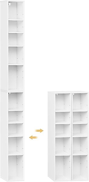Woltu Bücherregal, 2-tlg., Aufbewahrungsregal mit 10 günstig online kaufen