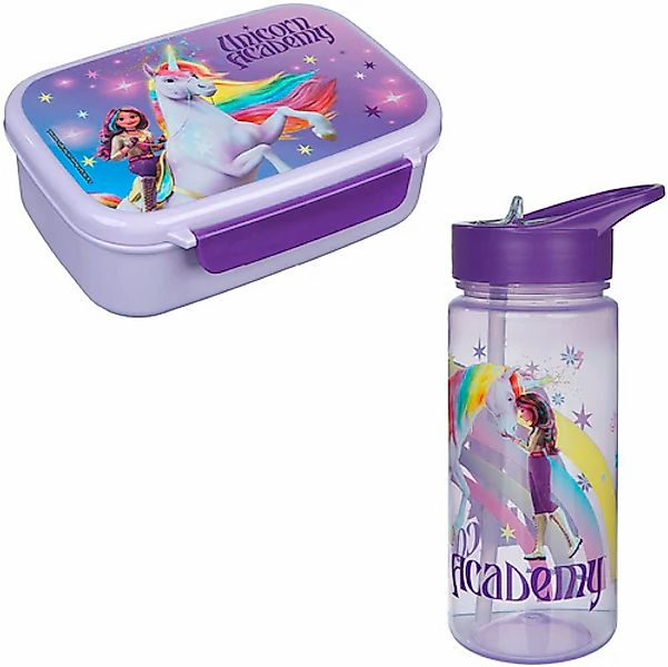 Scooli Lunchbox »Brotzeitdose + Flasche, Unicorn Academy«, (2 tlg.), mit Tr günstig online kaufen