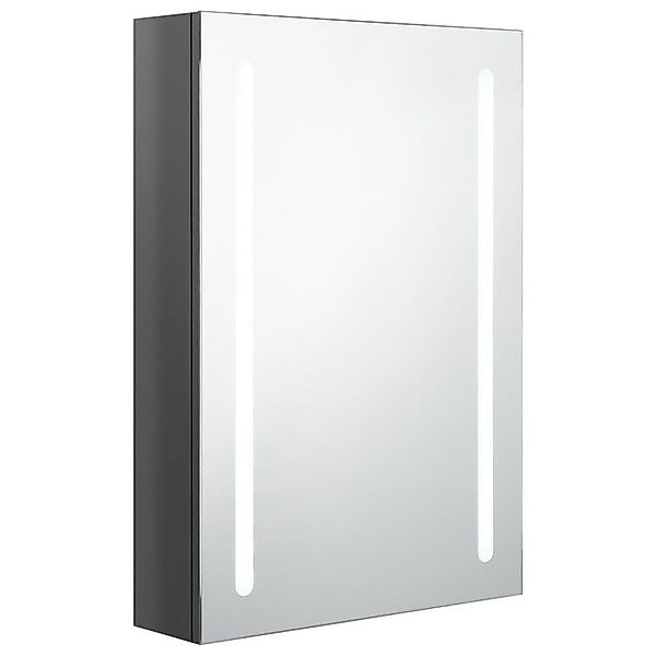 vidaXL Spiegelschrank LED Bad Spiegelschrank Glänzendes Grau 50x13x70 cm Ba günstig online kaufen