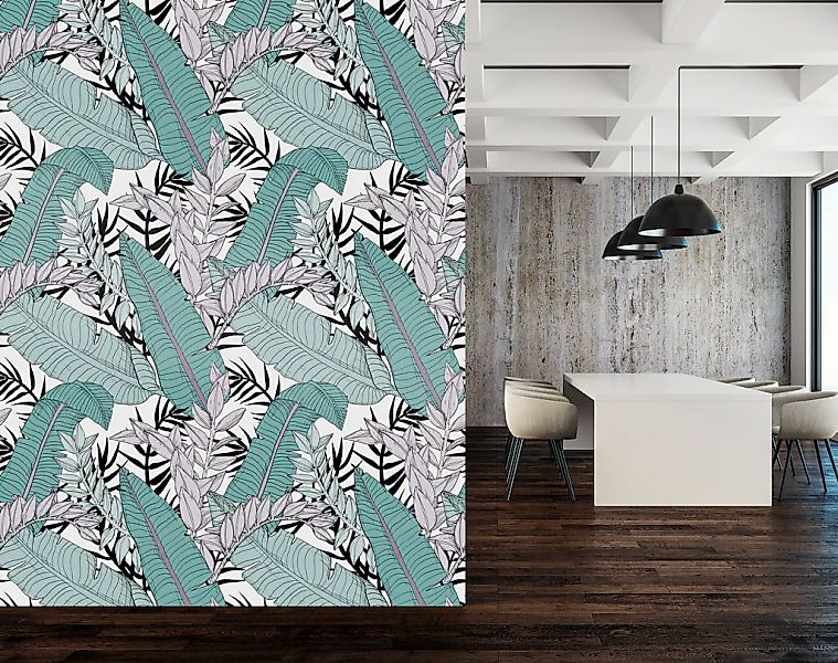 queence Vinyltapete »Jonna«, bedruckt-Motiv-botanisch-floral-gemustert-natü günstig online kaufen