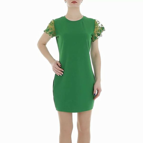 Ital-Design Sommerkleid Damen Freizeit (86164393) Spitze Minikleid in Grün günstig online kaufen