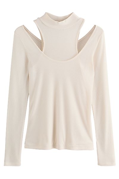 Next Langarmshirt Mehrlagiges, halbtransparentes Langarmoberteil (1-tlg) günstig online kaufen