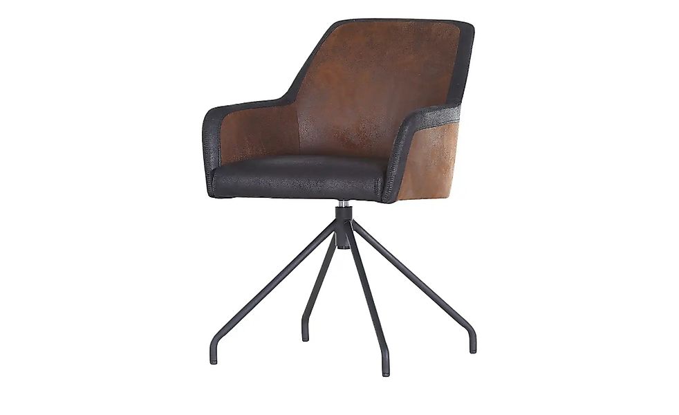 Drehstuhl  Skid  ¦ braun ¦ Maße (cm): B: 58 H: 80 T: 62.0 Stühle > Esszimme günstig online kaufen