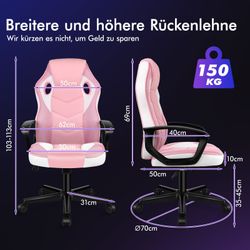 ALFORDSON Bürostuhl Racing Schreibtischstuhl, Drehbarer PC-Gaming-Stuhl günstig online kaufen