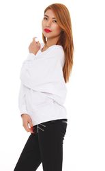 Mississhop Langarmshirt Damen-Sweatshirt mit Fledermausärmeln Ida günstig online kaufen