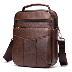 YUBRO-STUDIO Umhängetasche Herren Leder Schultertasche Crossbody günstig online kaufen