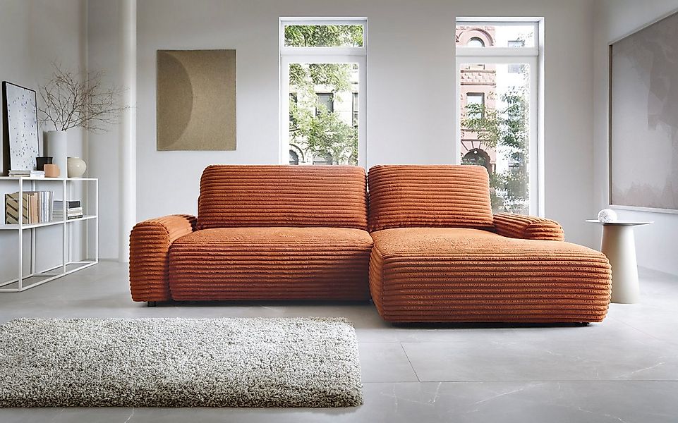 Goldstoff Ecksofa vielfältiges Sofa mit Bettkasten, modernes Schlafsofa, L- günstig online kaufen