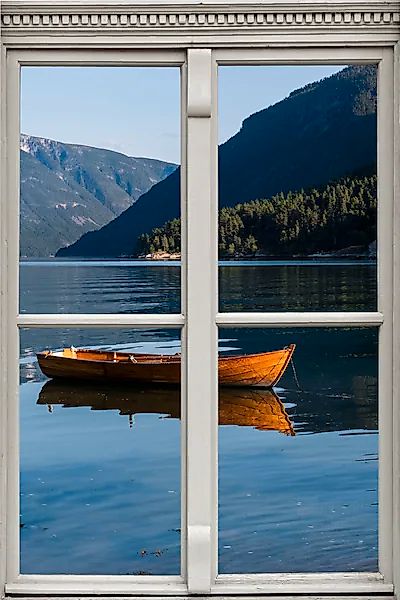 queence Wandsticker »Boot auf See« Wandsticker, Wandbild, selbstklebend, 3D günstig online kaufen