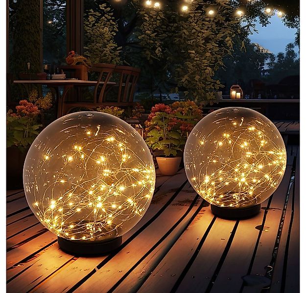 GLOBO LIGHTING LED Solarleuchte, LED-Leuchtmittel fest verbaut, Warmweiß, 2 günstig online kaufen