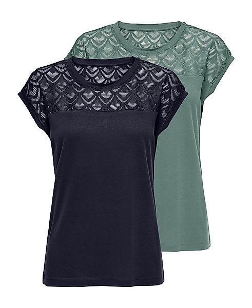 ONLY Kurzarmshirt ONLNICOLE LIFE S/S MIX TOP 2 PACK CS JRS (Packung, 2-tlg. günstig online kaufen