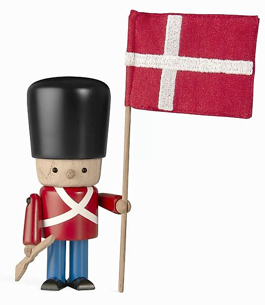 Dänische Königliche Garde - Holzfigur rote Uniform 9,8 x 9,3 x 22 cm günstig online kaufen