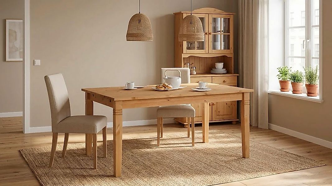 Home affaire Esstisch "Danuta" wahlweise mit Schublade, aus massiver Kiefer günstig online kaufen