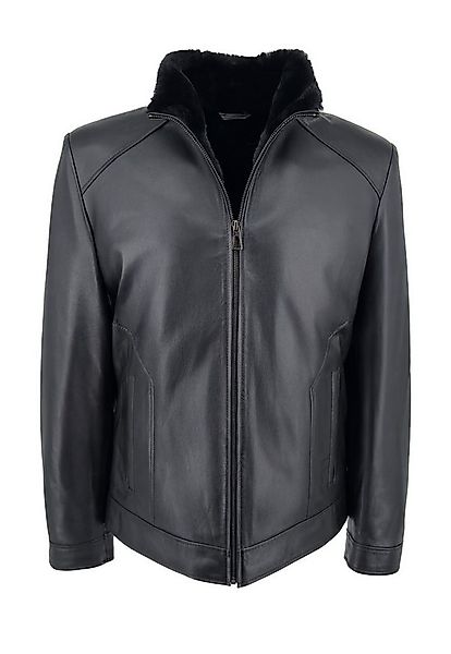 Hollert Winterjacke Herren Lammfelljacke Kevin Schwarz Echtleder günstig online kaufen