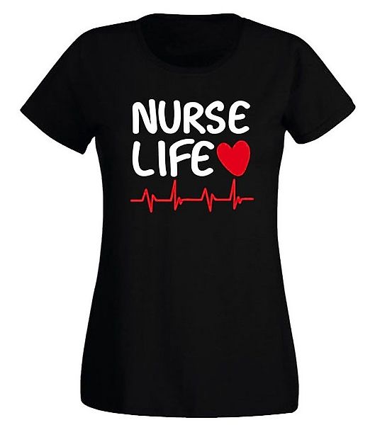 G-graphics T-Shirt Damen T-Shirt - Nurse Life Slim-fit-Shirt, mit Frontprin günstig online kaufen