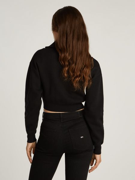 Tommy Jeans Strickjacke "TJW CRP BADGE ZIP THRU CARDIGAN" in Cropped Form günstig online kaufen