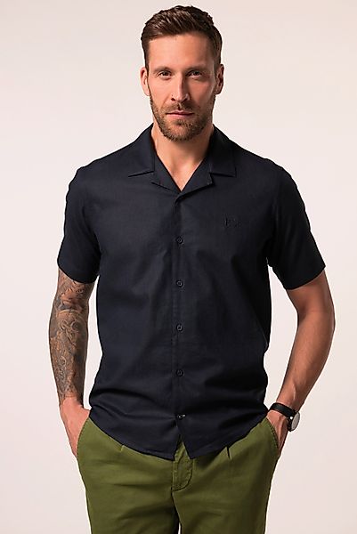 JP1880 Kurzarmhemd Hemd Halbarm Leinenmix Kubakragen günstig online kaufen