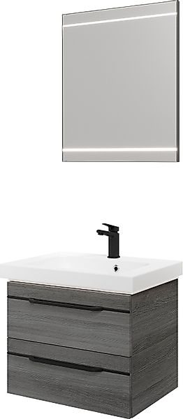 Saphir Badmöbel-Set »Balto 2-teilig Mineralmarmor-Waschtisch mit LED-Spiege günstig online kaufen