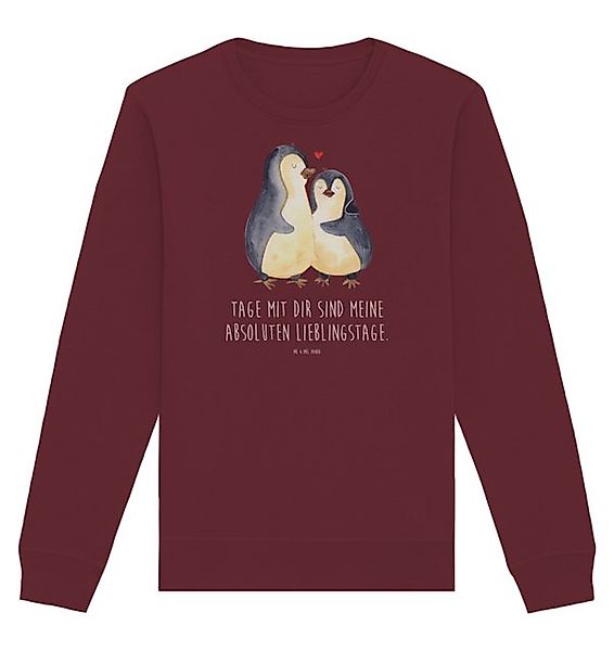 Mr. & Mrs. Panda Longpullover Größe XL Pinguin umarmen - Burgundy - Geschen günstig online kaufen