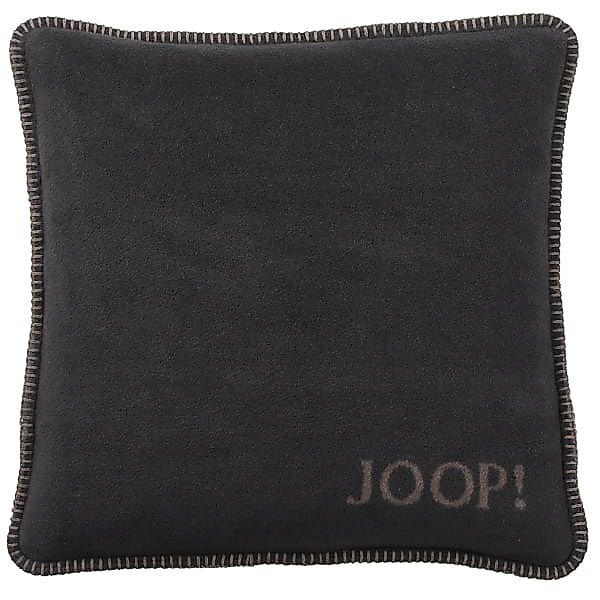 JOOP! Kissenhülle Uni-Doubleface - Größe: 50x50 cm - Farbe: Anthrazit-Taupe günstig online kaufen