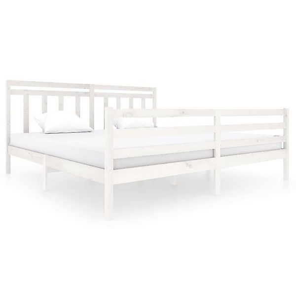 vidaXL Bettgestell, Massivholzbett Weiß 200x200 cm günstig online kaufen