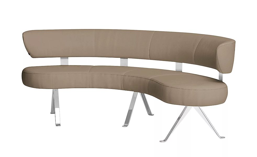 JOOP! Halbrunde Leder-Eckbank  Lounge - braun - 235 cm - 84 cm - 118 cm - B günstig online kaufen